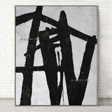 Hand Painted Abstract Modern Art Abstract Painting Canvas Painting Black and White Abstract Canvas Art