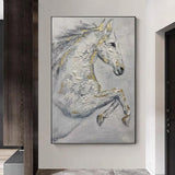 Hand Painted Abstract Wall Art Horse Minimalist Decorative Modern On Canvas