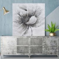 Hot Sale Hand Painted Modern Retro Oil Paintings Gray Flower Wall Art Room Decoration