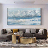 Abstract Hand Painted Canvas Snow Landscape Oil Painting Wall Art Pictures Nordic Wall Pictures For Living Room Decor