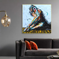 Modern The Nude Woman Hand Painted Knife Street Oil Painting As The Artwork Unframed