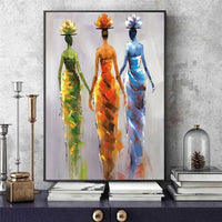 Hand Painted Oil Painting Ethnic Style Classic Impression People Painting Canvas Art Room Decoration Abstract