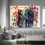 Hand Painted Modern Oil Paintings Graffiti Art Street Pop Art Canvas Painting Wall Art Cuadros