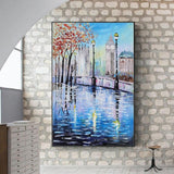 Abstract Oil Painting Hand Painted Oil Paintings Wall Art Canvas Street Landscape Abstract For Hotel Decor