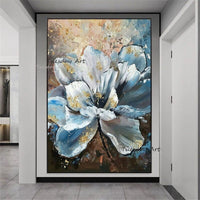 Original Hand Painted Oil Painting Flowers Landscape Abstract On Canvas d