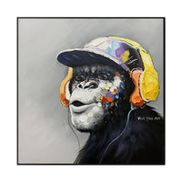 Hand Painted Colorful Monkey Oil Handsome Animal wall art Gorilla Canvas Painting caudros picture