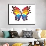 Hand Painted Abstract Colorful Animal Butterfly Oil Painting Canvass