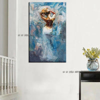 Famous Artist Hand Painted Dancing Girl Canvas Wall High Quality Modern Wall Art artwork