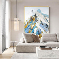 Mountain Landscape Modern Minimalist Hand Painted Abstract Wall Art Decorative Office