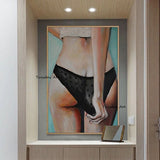 Hand Painted Modern Abstract Oil Paintings Sexy Naked Girls Chinese Sexy Girl For Dedroom Photo Sex