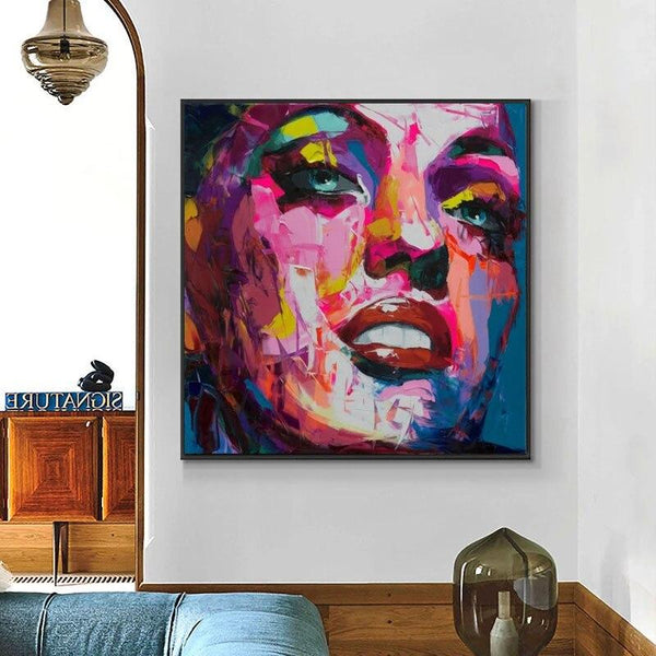 Hand Painted Francoise Nielly Palette knife painting portrait Palette knife Face Oil painting Impasto figure on canvas As
