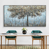 Hand Painted Canvas Abstract Trees Modern Decorative Wall Art