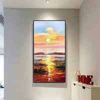 Hand Painted Seascape Scenery Oil Painting Canvas Decor Art Home Wall