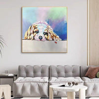 Hand Painted Cartoon Animal On Canvas Oil Painting Canvas