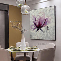 Home Decor Wall Art Purple Flower Wall Art Mural Office