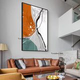 Hand Painted Lines Abstract Art Oil Painting Canvas Decorationrs