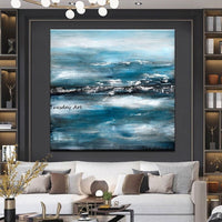 Hand Painted Oil Painting Abstract Wall Art Canvas Seascape Paintings Home Room Decoration