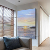 Hand Painted Sunrise Sea Hallway Bedroom decora Wall Art Abstract Landscape art Canvas painting