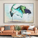 Abstract Ballerina Girl Butterfly Dance Rhythm Canvas Paintings Wall Art Hand Painted Wall Art Pictures for Living Room Home Decor