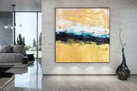 Hand Painted Artwork Palette Knife Contemporary Art Canvas With Texture Oil Painting Gold Acrylic Painting On Canvas