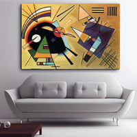 Hand Painted Vintage Wassily Kandinsky Famous Abstract Oil Painting Canvas Presents