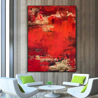 Red Wall Art Abstract Painting Abstract Painting Artwork Wall Painting Art