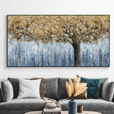 Hand Painted Canvas Abstract Trees Modern Decorative Wall Art