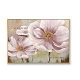 Design Pure Hand Painted Pink Flower on Canvas Wall Art Piece Paintings wall Artwork