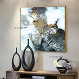 Hand Painted Abstract pictures Wall Art Hand Painted Grey Canvas Art Wall Decoration