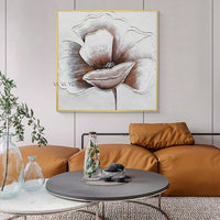 Art Hand-Painted Abstract Oil Modern Minimalist Romantic Daisy American Dining Room