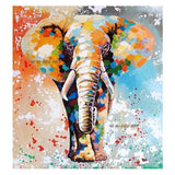 Hand Painted Abstract Wall Art Elephant Minimalist Decorative Modern On Canvas