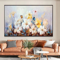 Hand Painted Oil Paintings Porch Restaurant Decorative Painting Modern Minimalist Style Flower Abstracts