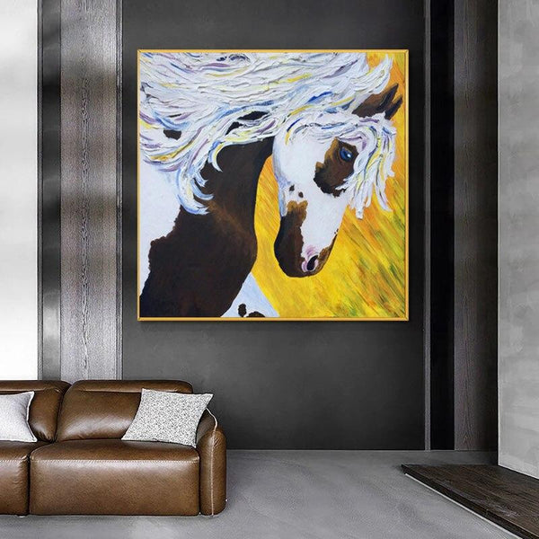 Modern horse Oil Painting Modern Canvas Decor Hand Painted horse Canvas Art Painting Hallway Porch