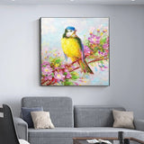 Wall Art Hand Painted Animal Birds Canvas Oil Painting Modern Bedroom