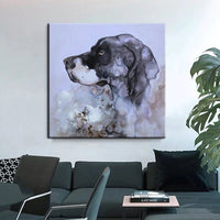 Hand Painted Oil Painting Animal Dog Canvas Abstract Modern Canvas Decorative