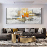 Gray Modern Style Hand Painted Abstract Wall Canvas Oil Painting Contemporary Art Nordic