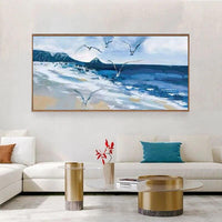 Abstract Blue Sea Wave Oil Painting Hand Painted Oil Painting Canvas Painting Art