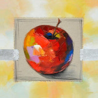 Abstract Apple Painting Hand Painted Oil Painting On Canvas Modern Fruit Painting