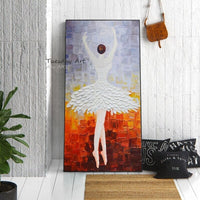 Hand Painted Oil Painting Hand Painted Thick Knife Dancer Modern Artwork Figure Abstract Art Canvas