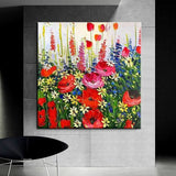 Hand Painted Art Oil Painting Modern Canvas Landscape Knife Flower Painting For Home Hotel Decor