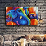 Oil Paintings Hand Painted Modern Pets Elephant On Canvasatives