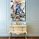 Famous Hand Painted Kandinsky Geometric Patterns Canvas Painting Abstract Painting Wall Art For Room art Oil painting