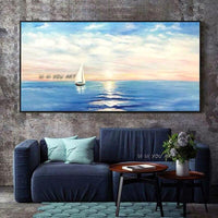 Hand Painted Landscape Sunrise Seascape Dining Room Painting For Porch Painting Hanging Painting Decor