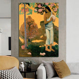 Hand Painted Oil Painting Paul Gauguin Maria Moon Impressionism Abstract Figure Retro Decor