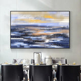 Hand Painted Painted Abstract Wild Geese Flying In The Sky Oil Painting On Canvas Seascape (hand painted)