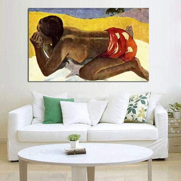 Hand Painted Paul Gauguin alone Oil Painting Abstract Classic Retro Wall Art Decoration