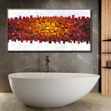 Hand Painted Abstract Red Knife Oil Painting On Canvas Moderns d