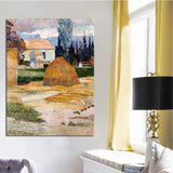 Hand Painted Art Oil Painting Paul Gauguin Landscape near Arles Impressionism Abstract Retro Room Decors