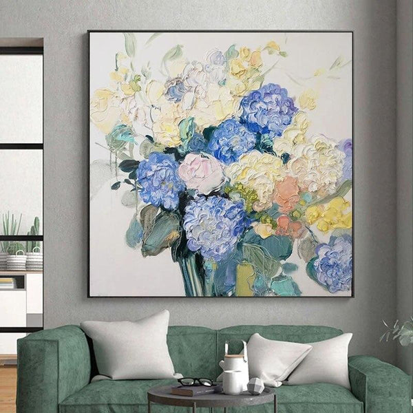 Hand Painted Oil Painting Colorful Flowers Abstract Modern Minimalist Porch Aisle Office Painting