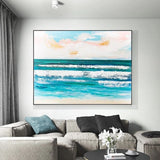 Hand Painted Landscape Oil Painting Sea View Abstract Contemporary Art Artworks Decoration